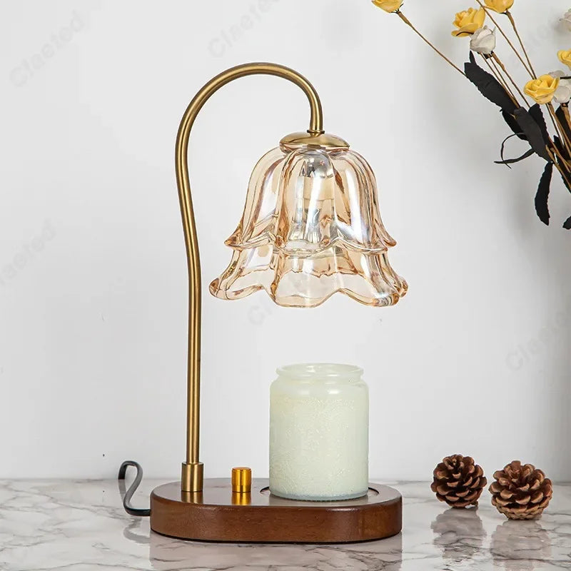 Golden Petal Candle Warmer Lamp
