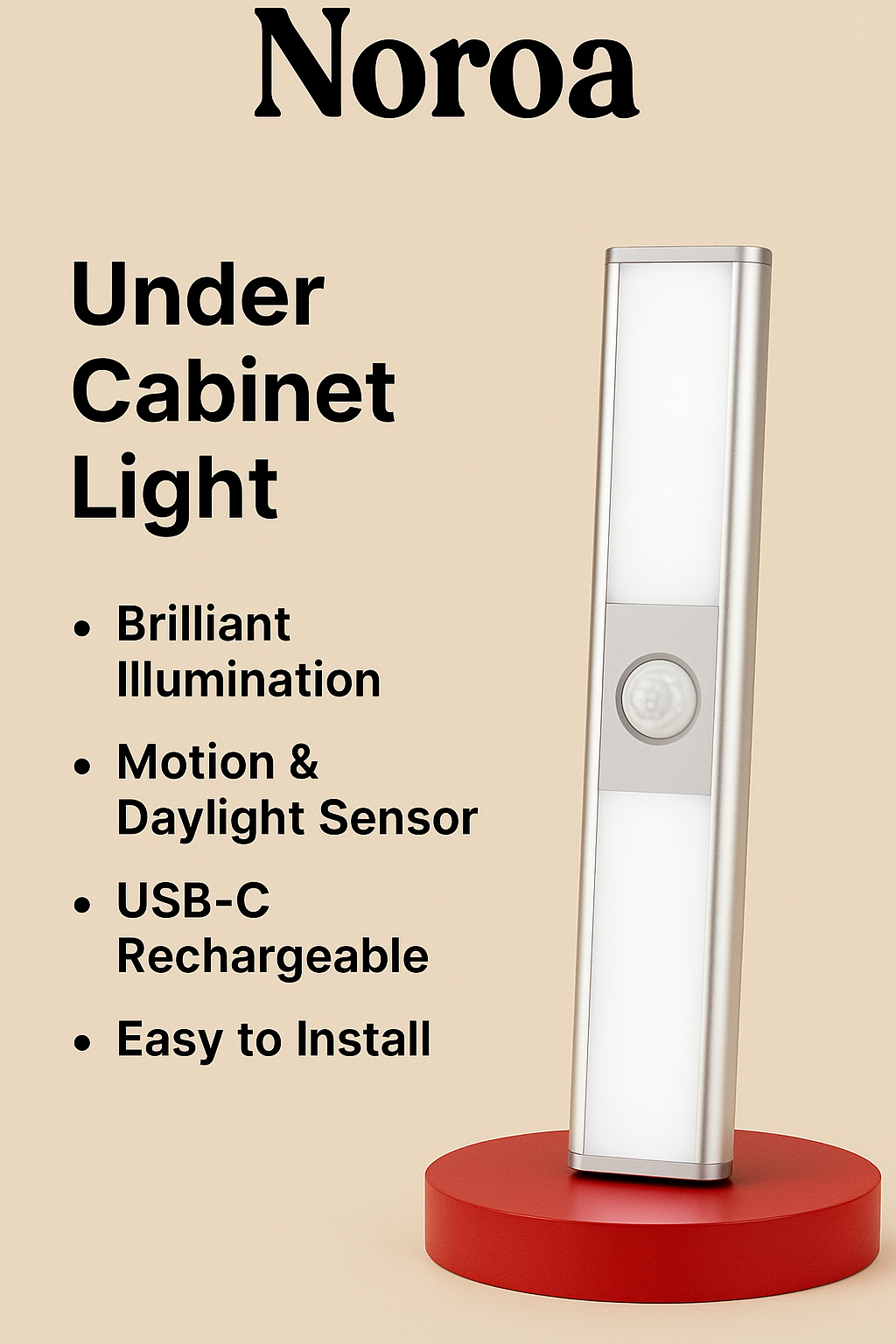 Tri Glow Bar - Motion-Sensor Pathway Light for Fall Prevention