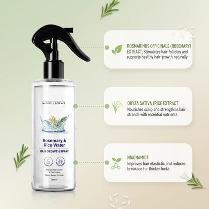 Rosemary & Rice Water Hair Growth Spray