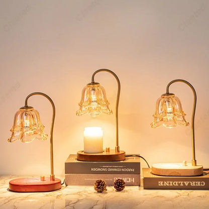 Golden Petal Candle Warmer Lamp