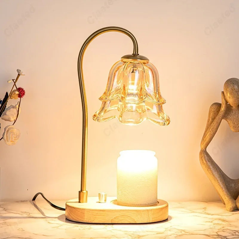 Golden Petal Candle Warmer Lamp