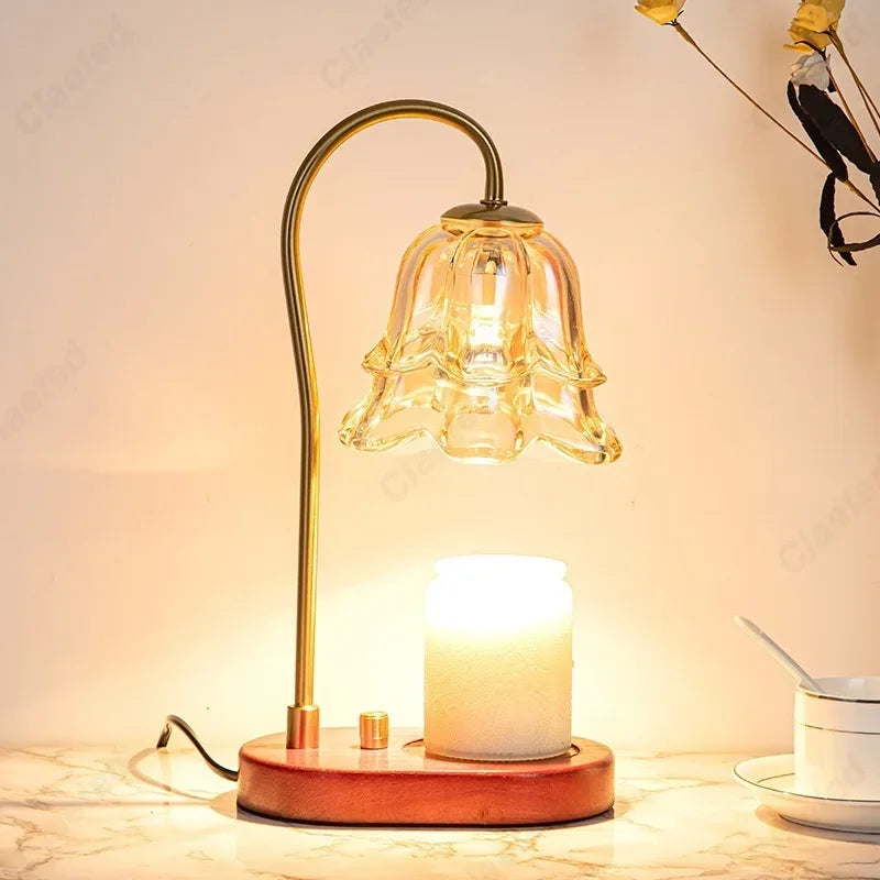 Golden Petal Candle Warmer Lamp