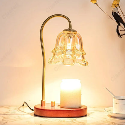 Golden Petal Candle Warmer Lamp